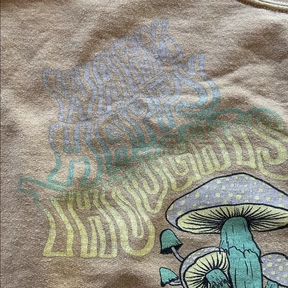 Project Social T Tan Mushroom Graphic Sweatshirt - Picture 3 of 5